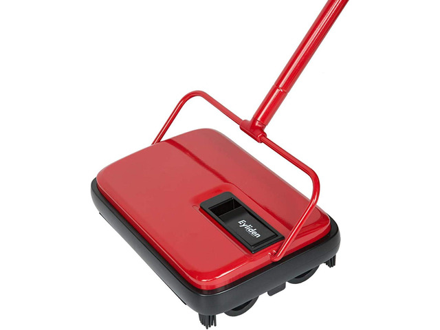 Eyliden Carpet Sweeper, Mini Size, Manual Sweeping, Red