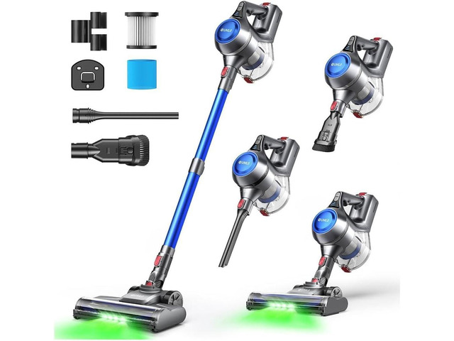 UML0 Cordless Vacuum Cleaner, Powerful Suction Stick Vacuum Cleaners for Home, 45 Mins Runtime, 1.6L Dust Box, Anti-Tangle, 8-in-1 Rechargeable...