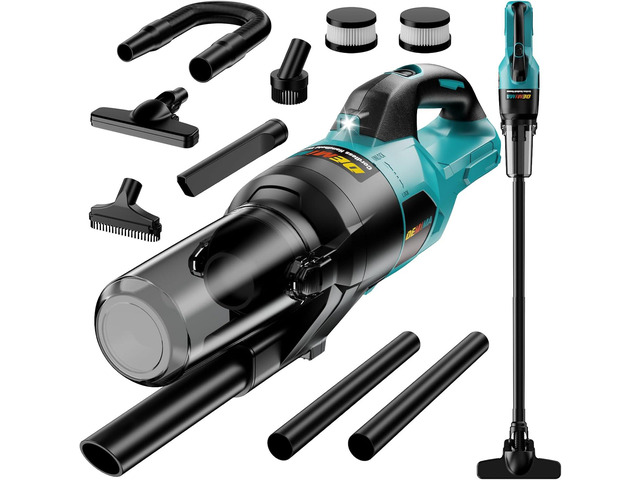 Cordless Vacuum Cleaner for Makita 18V Battery, 6 in 1 Handheld Electric Vacuum Cleaner with HEPA Filter and LED Light, 46 CFM Portable Hand Vacuum...