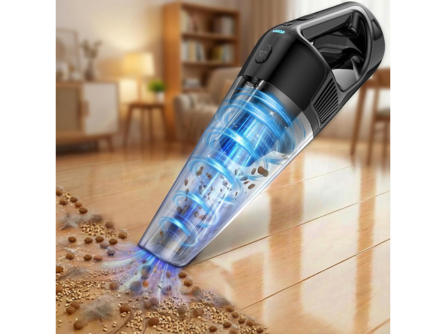 15-Min Fast Cleaning 120 Room Handheld Vacuum Cordless: 18-36 Mins Runtime