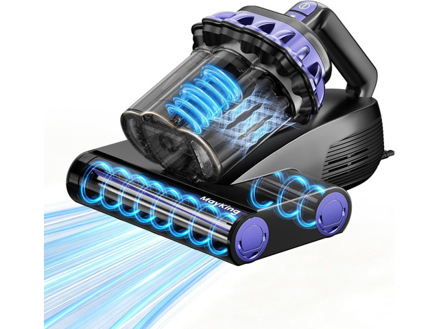 Mayking Mattress Vacuum Cleaner with 2 Rollers, AI Dust Detection, MV04