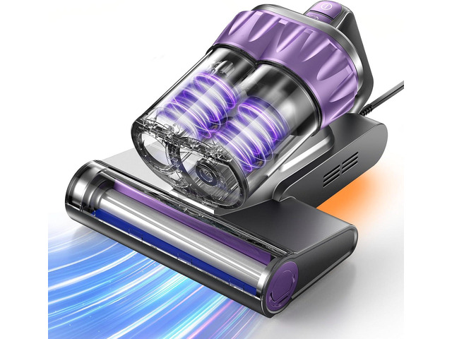 Bed Mattress Vacuum Cleaner - 18 KPa Suction,150Â°F Heat,Aroma,253.7nm UV-C