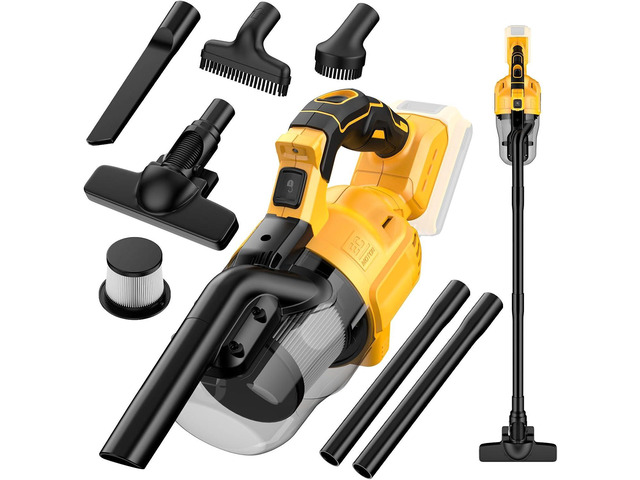 Cordless Vacuum Cleaner for De-Walt 20V Battery,100 AW Handheld Vacuum Cleaner with Washable HEPA Filter,55CFM Portable Shop Vacuum for Car/Pet...