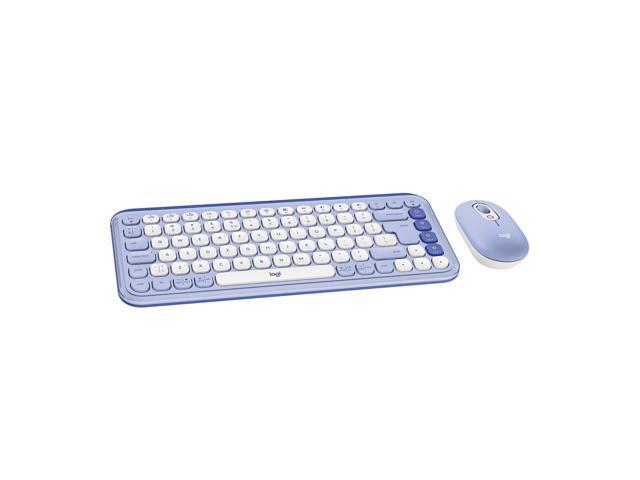 Logitech - POP ICON COMBO Compact TKL Wireless Bluetooth Keyboard and Mouse Bundle with Programmable Quiet Keys and Buttons - Lilac & Off-White - image 8