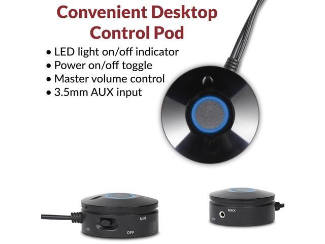cyber acoustics 2.1 subwoofer speaker system with 18w of power - great for music, movies, gaming, and multimedia computer laptops (ca-3090) green