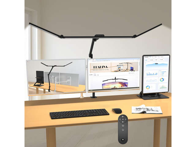 3000 Lumen Ultra Bright Architect Desk Lamp with Clamp, 36W Tall Overhead Led Desk Light for Home Office, 47Inch Long Dimmable Computer Monitor...