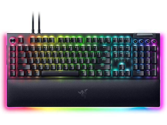 V4 Pro Wired Mechanical Gaming Keyboard: Green Switches Tactile & Clicky - Doubleshot ABS Keycaps - Command Dial - Chroma RGB - Magnetic Wrist Rest...