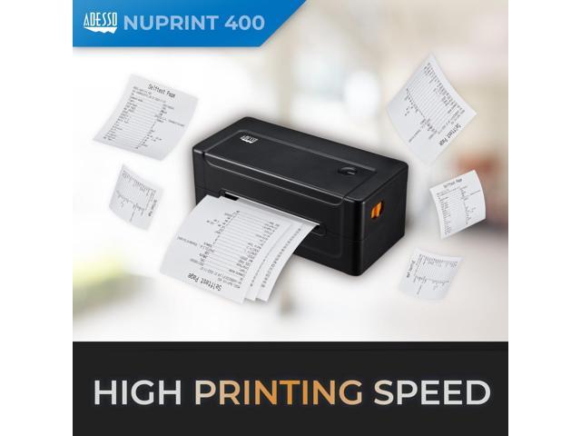 Adesso NuPrint 400 USB Thermal Shipping Label Printer 4x6 Thermal Paper, Label Printing, 1D & 2D Barcode Printing, Easy Paper Loading, Auto Paper...