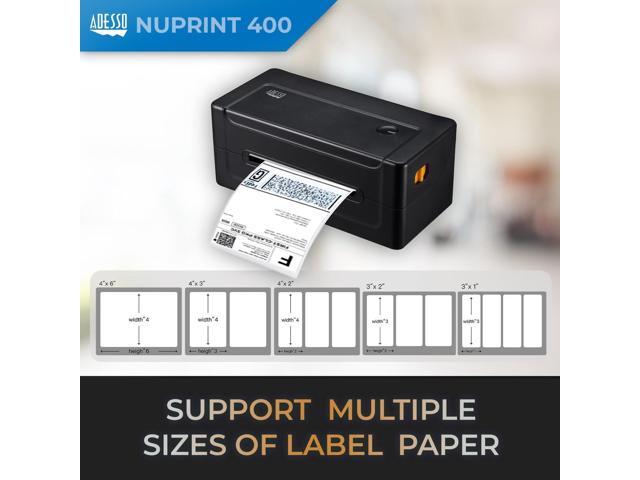 Adesso NuPrint 400 USB Thermal Shipping Label Printer 4x6 Thermal Paper, Label Printing, 1D & 2D Barcode Printing, Easy Paper Loading, Auto Paper...