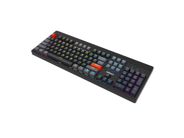 ADESSO EasyTouch 130 Full-Sized USB Wired Mechanical Keyboard with Brown Switches, Dedicated Copilot AI Hotkey, Gasket-Mounted for Quiet Typing, 2X...