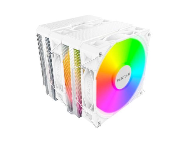 MONTECH NX600 ARGB Dual-Tower CPU Air Cooler with 6 Heatpipes & Premium Top Cover, 28 mm E28 ARGB Premium Fan 2000RPM PWM, Soldered Copper Base,...