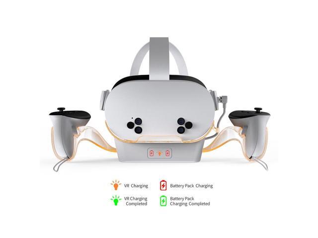 DOBE - Charging Kit Designed for Quest2, Quest3, Quest3S VR Headset, supports 5V 3A Fast Charging, Equipped with two 2000MA capacity Rechargeable...