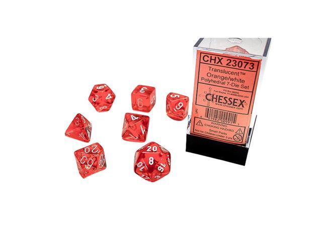 7-Die Set Translucent: Orange/White