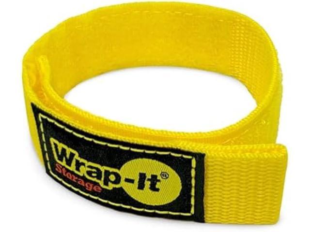 Quick-Straps by Wrap-It Storage - 12 (12 Pack) Yellow - Extension Cord Holder for RV and Boat Organizing