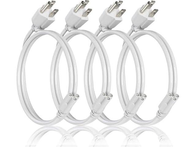 JESLED T8/T5 2FT Integrated LED Tube Light Fixture AC Power Cord Cable with 3-Prong US Plug for Garage, Workshop, Warehouse Commercial Lighting...