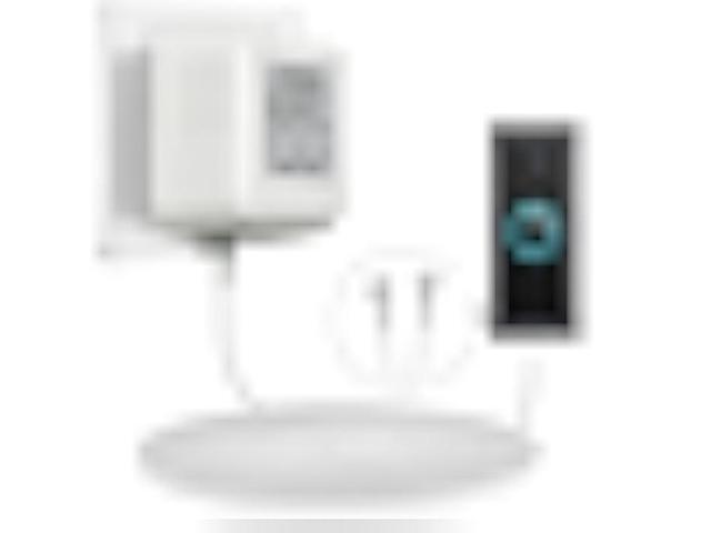 Extra Long 19.7ft Cord 18V500mA Doorbell Transformer Compatible with Ring, Nest, Eufy, Wyze, Arlo Wireless Video Doorbells (White)