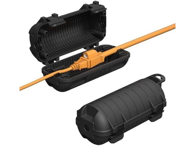 2 Pack Extension Cord Cover Outdoor, Cord Connector Protector IP54 Water-Resistant with 4 Detachable Latch, Indoor Outdoor Electrical Safety Box...