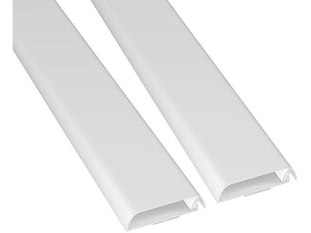 D-Line TV Wall Mount Cord Hider, Hide Mounted TV Cables, Wire Covers, Self Adhesive Cover for Cords, Paintable, Low Profile, Seamless Cable Raceway...