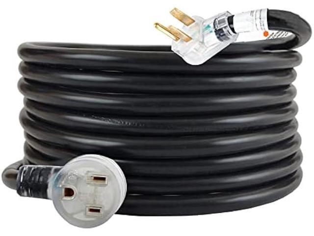 50FT 220V 50AMP Welder Extension Cord, 8 Gauge Heavy Duty Industrial NEMA 6-50 Welding Machine Cord with Lighted End for MIG TIG