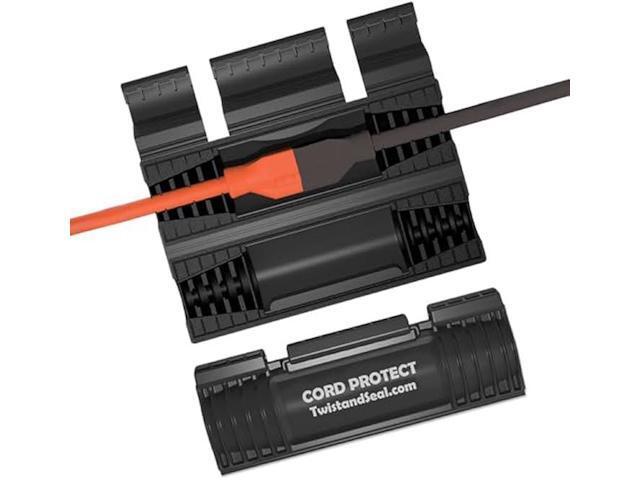Twist and Seal Cord Protect (2 Pack) - Outdoor Extension Cord Plug Head Safety Cover Connector and Weatherproof Electrical Protector for Holiday,...