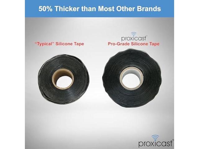 Proxicast Pro-Grade Extra Strong 30mil Weatherproof Self-Fusing Silicone Rubber Sealing Tape For Outdoor Antenna Coax & Electrical Cables,...