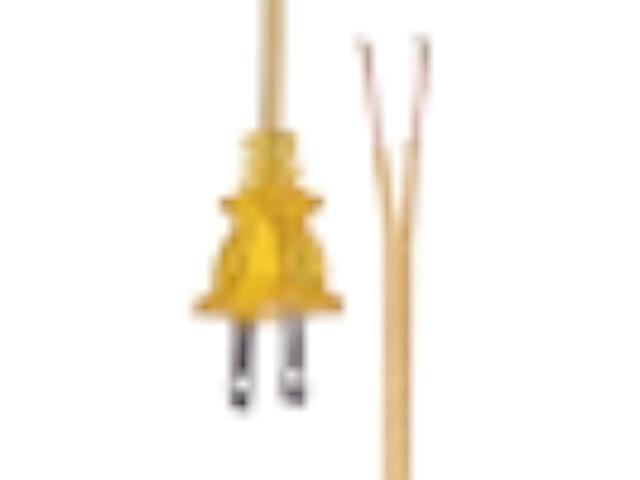 B & P Lamp Clear Gold Lamp Cord, 16 Foot Long SPT-2 Wire, UL Listed