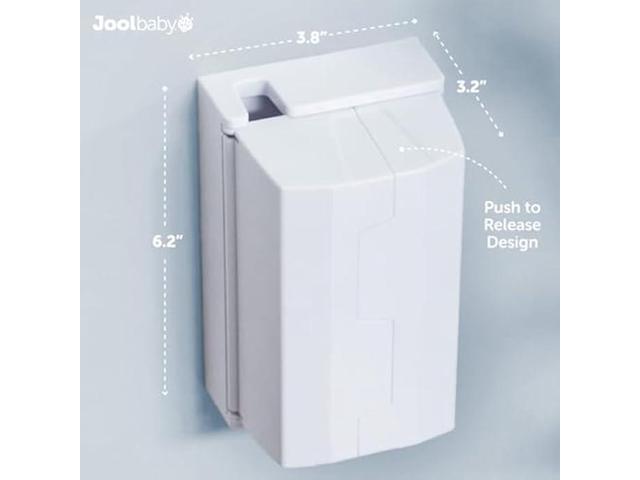 Outlet Cover Box for Child Safety (2 Pack) Duplex & Decorator Electrical Outlet Plates, Concealed Access Buttons, and Spacious Compartment - Jool Baby
