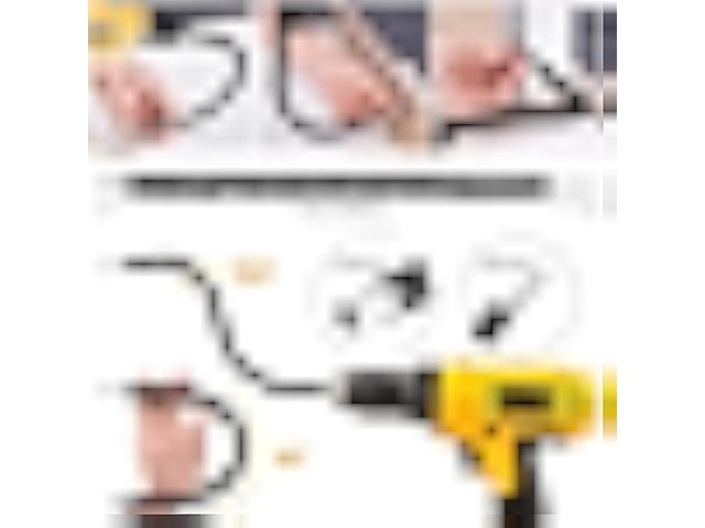 Flexible Drill Bit Extension Set, 105° Right Angle Drill Attachment, 1/4 3/8 1/2 Hex Shank Impact Driver Socket Adapter Rotatable Socket, Bendable...