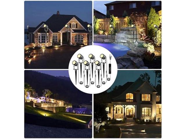 2 Pack Extension Lights Each with 3M/9.84ft Cables for Warm White Landscape Lights, No Plug/Adapter