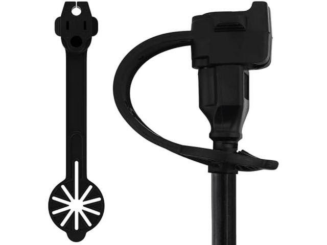 Prong Protector Outdoor Plug Cover for 120-Volt Plugs - Outside Plug Protectors for Extension Cord Cap End, 3-Prong Heater Block End Covers (5, Black)