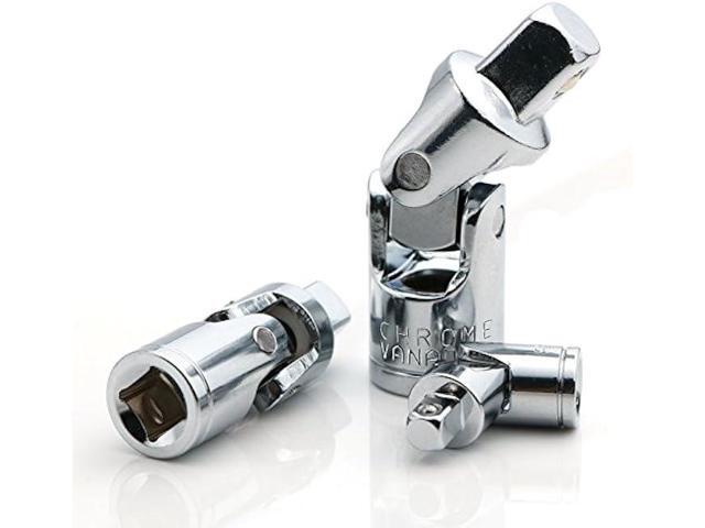 Universal Joint Set, Joint Adapter Ratchet Socket, Universal Sleeve Manual Tool Designed for All The Hexagonal Side Handle, 1/4-Inch, 3/8-Inch,...