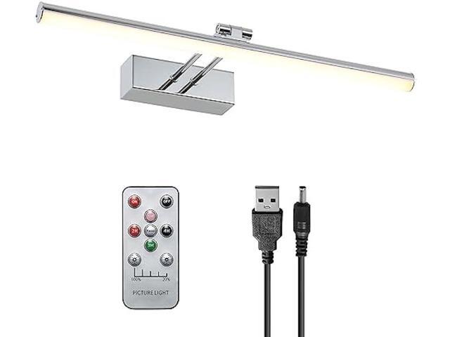 Battery Picture Light, 16 inch Wireless Picture Light for Painting with Remote,Full Metal Rechargeable Art Light,Wall Sconce Display Lighting for...