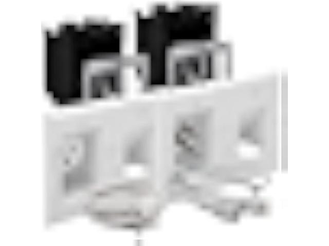 TOPGREENER in Wall Cable Management System,Recessed Outlet for Wall Mount TV, TV Cord Hider, TG115RPS, White