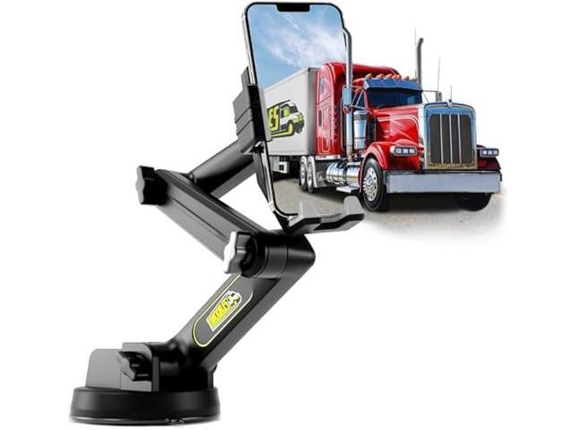 Phone Mount for Truck Phone Holder for Truck - Heavy Duty Super Suction Cup, Mobile Device Holder for Dashboard Window 16.9 inch Long Arm & Stable,...