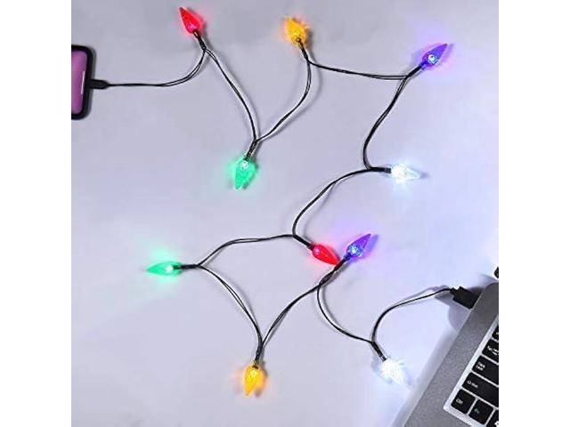 LED Christmas Light Phone Charger Cord USB Charging Cable Gift for Phone 14/13/12/11 Pro/XS/XS Max/XR/X/8 Plus/ 8/7 Plus/7s Plus/6s/6/5s/5c/5Pad...