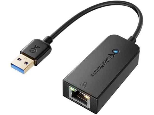 Cable Matters Plug & Play USB to Ethernet Adapter with PXE, MAC Address Clone Support (USB3.0 to Gigabit Network, Ethernet to USB Adapter for...