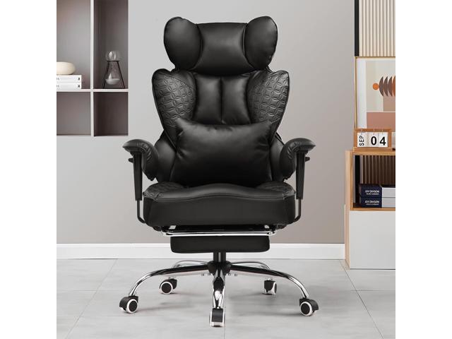 GTRACING Big and Tall Gaming Chair 400lbs Heavy Duty Office Chair with Foot Rest & Ergonomic Pocket Spring Lumbar Support, High Back 3D Saddle...