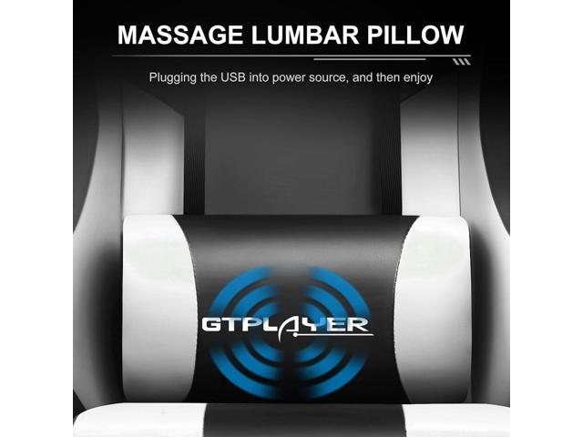 GTPLAYER Gaming Chair, Computer Chair with Footrest and Lumbar Support, Height Adjustable Game Chair with 360°-Swivel Seat and Headrest and for...