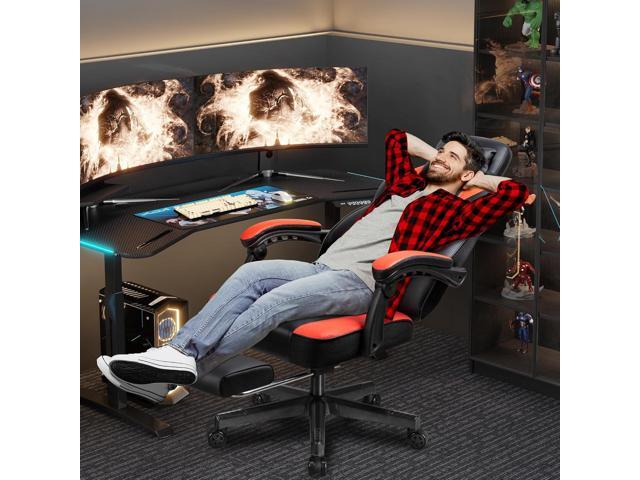 Shintenchi Gaming Chair,Video Game Chair with footrest and Massage Lumbar Support,Height Adjustable Game Chair with 360°Swivel Seat Ergonomic...