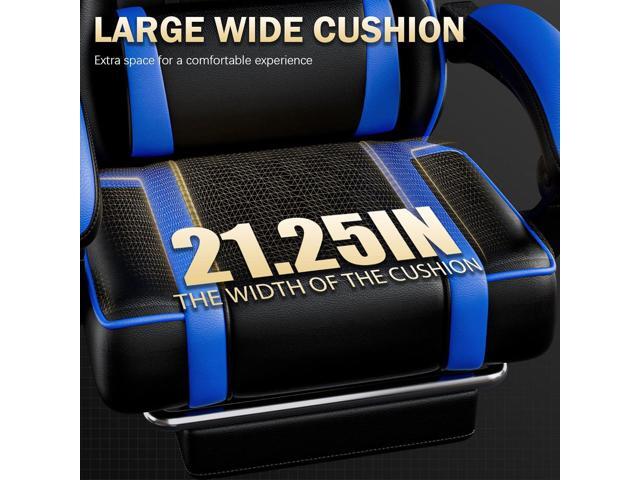 Ergonomic Gaming Chair with Footrest, PU Leather Video Game Chairs for Adults, 360°Swivel Adjustable Office Chair Gamer Chair, Comfortable Computer...