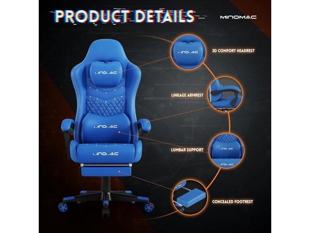 Gamtimer Gaming Chair, 400 lbs Adult Chair, High Back Computer Chair with Footrest and Linked Armrests, Office Video Game Chair with Lumbar Support...
