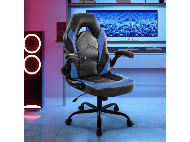 DUMOS Gaming Ergonomic Office Chair for Adults, Height Adjustable Computer Desk Chair with Flip-up Armrests, PU Leather Swivel Video Game Chair...