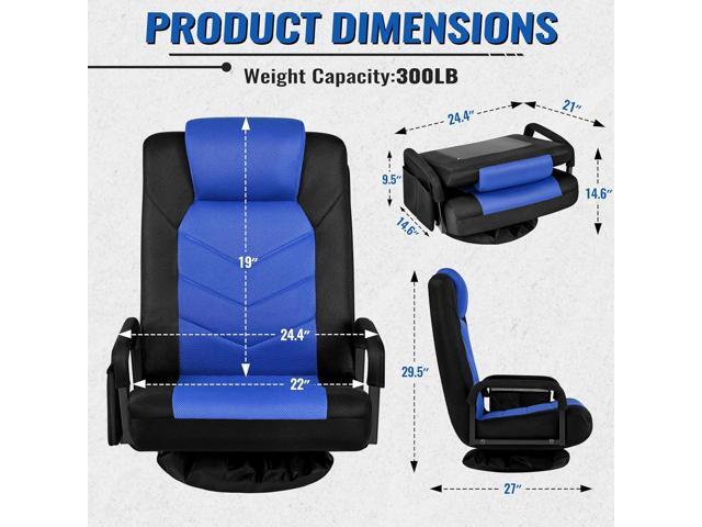 Yaheetech Floor Gaming Chair Swivel Video Game Chair Multipurpose Lazy Lounger Couch for Playing Games, TV, Reading with 6 Adjustable Position,...