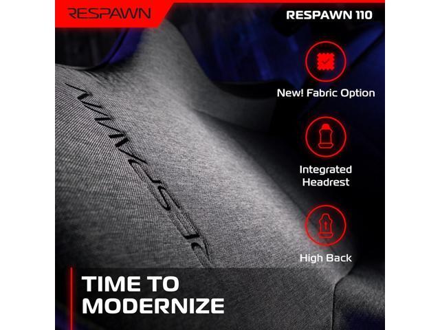 RESPAWN 110 Fabric Gaming Chair Ergonomic Racing Style High Back PC Computer Desk Office Chair - 360 Swivel, Integrated Headrest, 135 Degree...