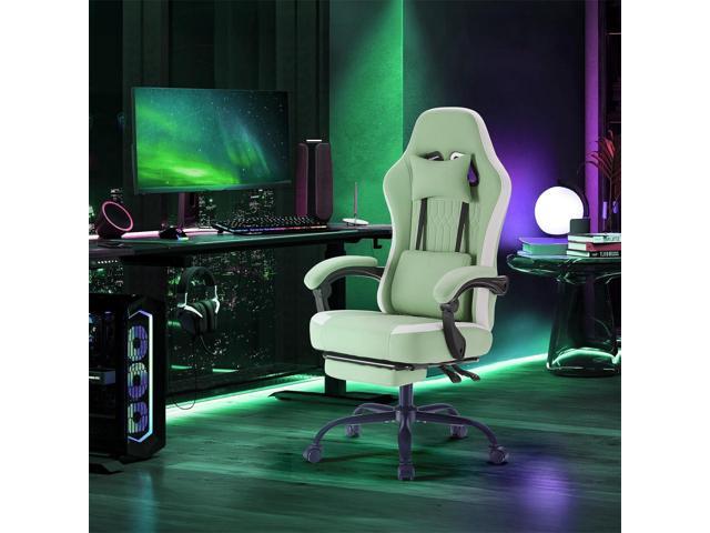 Sweetcrispy Computer Gaming Chair - High Back Ergonomic Desk Chair with Footrest and Lumbar Support, Height Adjustable Task Chair with Linkage...