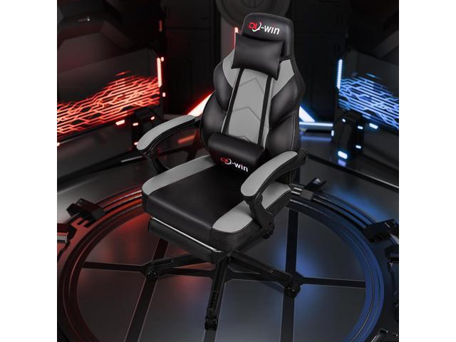 Gaming Chairs for Adults, Computer Chair with Footrest and High Back, Big and Tall Gamer Chair's with Massage Lumbar Support, 360° Swivel Height...