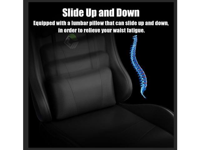 Gaming Chair, Ergonomic Office Computer Chair with Footrest and Lumbar Support Massager Racing Style High Back Video Gamer Chair, WideThick...