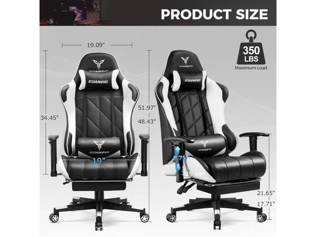 EXRACING Gaming Chair with 3D Adjustable Armrests, Cow Print Design, Ergonomic Office Chair with High Back, Computer Chair with Footrest,Comfy...