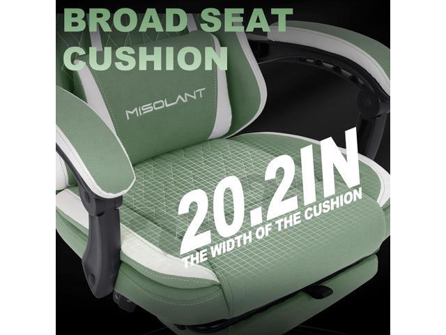 Misolant Gaming Chair, Fabric Gamer Chair with footrest for Adults, High Back Ergonomic Computer Game Chair with Adjustable Headrest and Massage...