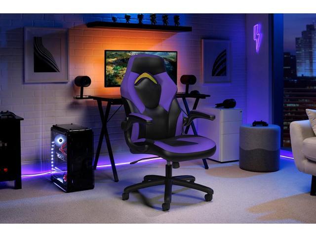 RESPAWN 3085 Ergonomic Gaming Chair for Adults, High Back Office Chair with Headrest and Flip Up Arms, Leather Racing Style Gaming Seat with Lumbar...